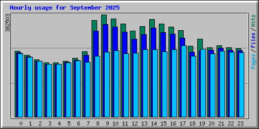 Hourly usage for September 2025